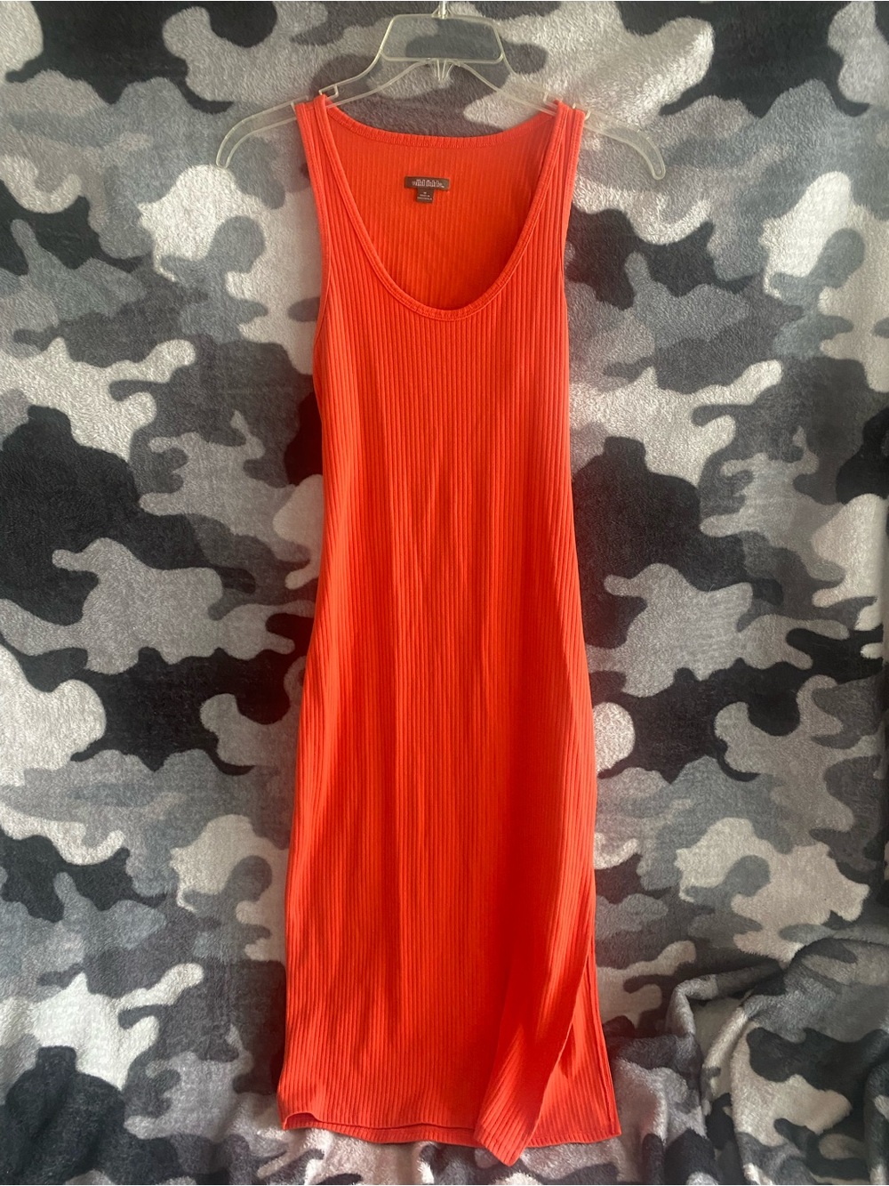wild fable Bright Orange Ribbed Tank Dress